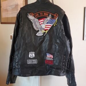Diamond Plate Buffalo Leather Jacket